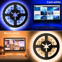 【Cloth the whole world】 USB LED Strip Light 2835 SMD Striped5 V กันน้ำยืดหยุ่น LED เทปไดโอดริบบิ้น DIY TV Backlight 1M 5M ตู้ครัวโคมไฟ