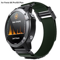 สายอะไหล่ไนลอนสำหรับ Garmin Fenix 6X Prp /Fenix 5X Plus สายรัดข้อมือแบบเร็ว26มม. ใช้ได้กับ Garmin Fenix 6X และ Fenix 5X