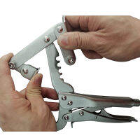 10 inch C-Clamp 4-Point Locking Pliers Quick Adjustable Width of C-Clamp Holding from 2in. To 5in. Locking Pliers