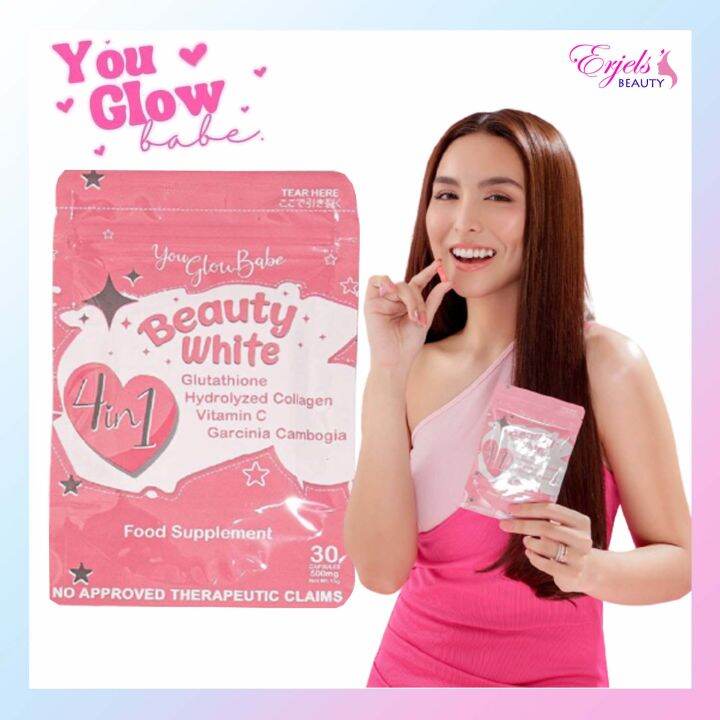 You Glow Babe BEAUTY WHITE Glutathione Collagen Slimming Capsule ...