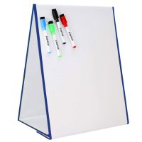 ✲✈✢ Folding Magnetic Triangle Self Standing White Board Kids Writing Drawing Handwriting Whiteboard Dry Erased Teaching Tool