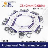 ✸✱♀ 10PCS/lot Fluorine rubber Ring Black FKM O-rings Seals OD13/14/15/16/17/18/19/20x2mm CS2mm O Ring Seal Gaskets Sealing Washer