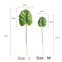 【High simulation】1PC Artificial Leaf monstera Turtle Leaf Green Artificial Plant pokok hiasan dalam rumah home decoration Real feel Plastic Airtificial Plants Artificial Leaves artificial decorative flower Daun Penyu