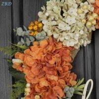 WaterWheel Wreath Door Decoration Simulation Hydrangea Rattan Circle Decoration Window Holiday Dead Branches Wall Door Hanging