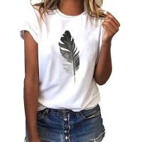 Funny T Shirts Shortsleeved Tees Shirt Leaf Print Ulzzang Tshirt Gildan Spot 100% Cotton