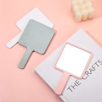 Pink Mirror  Portable Square Shape Handheld Mirror Cute Small For Daily Cosmetic Makeup Mirrors