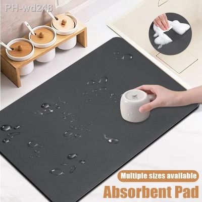 Super Absorbent Coffee Mats Drying Mat Tableware Bottle Rugs Quick Dry Bathroom Drain Pad Kitchen Splash-proof Placemat