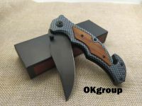 OKgroup NB007-BLACK and KEVLAR... Folding knife มีดพับพกพา มีดเดินป่า มีดสวยงาม มีดแคมป์ปิ้ง มีดมัลติฟังก์ชั่น ขนาด 20.80 ซม.