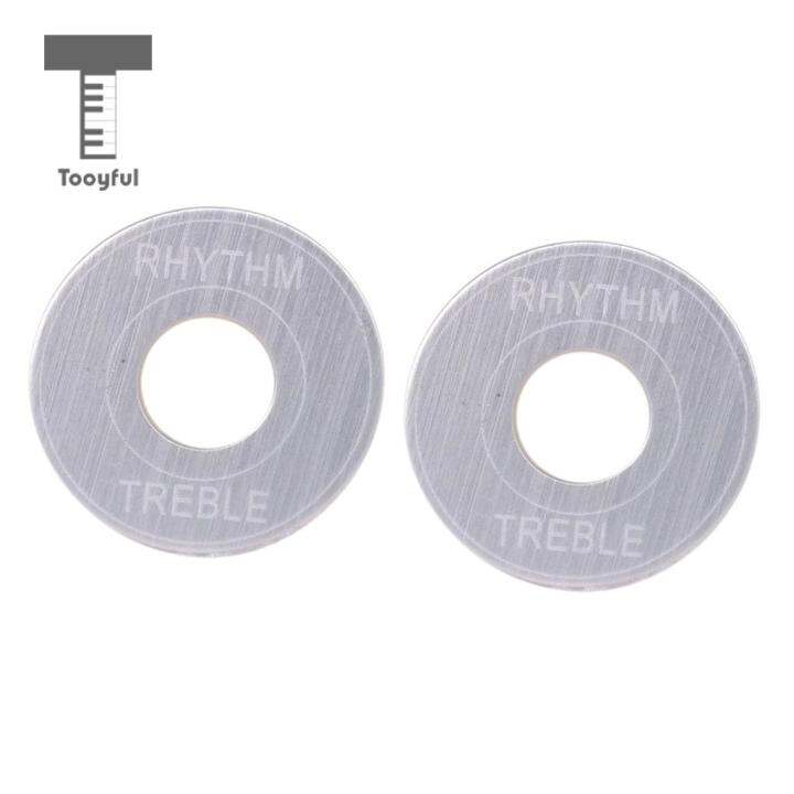 tooyful-pack-of-2-guitar-toggle-switch-plates-washers-rythm-treble-rings-diy-for-lp-electric-guitar-replacement-parts