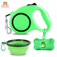 BP【ready stock】3Pcs/Set Foldable Dog Bowl Pick Up Garbage Bag Pet Leash Set for OutdoorCOD【cod】