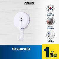 DeHUB ตะขอแขวน  ติดผนังไม่ต้องเจาะ Window Hook 1p Compact Milk White