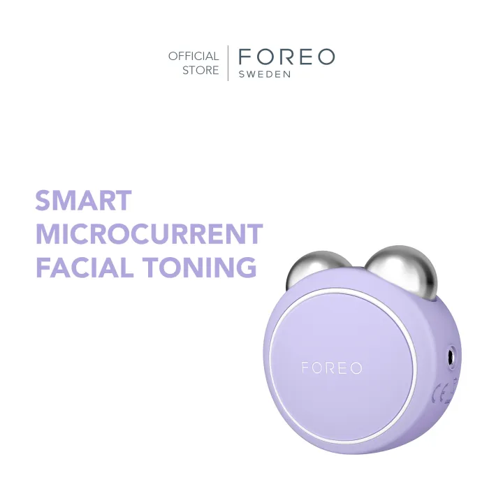 FOREO BEAR mini Microcurrent Targeted Facial Toning Beauty Device with 3 Intensities for Face Lifting and Firming [Rechargeable, 2-Year Warranty]