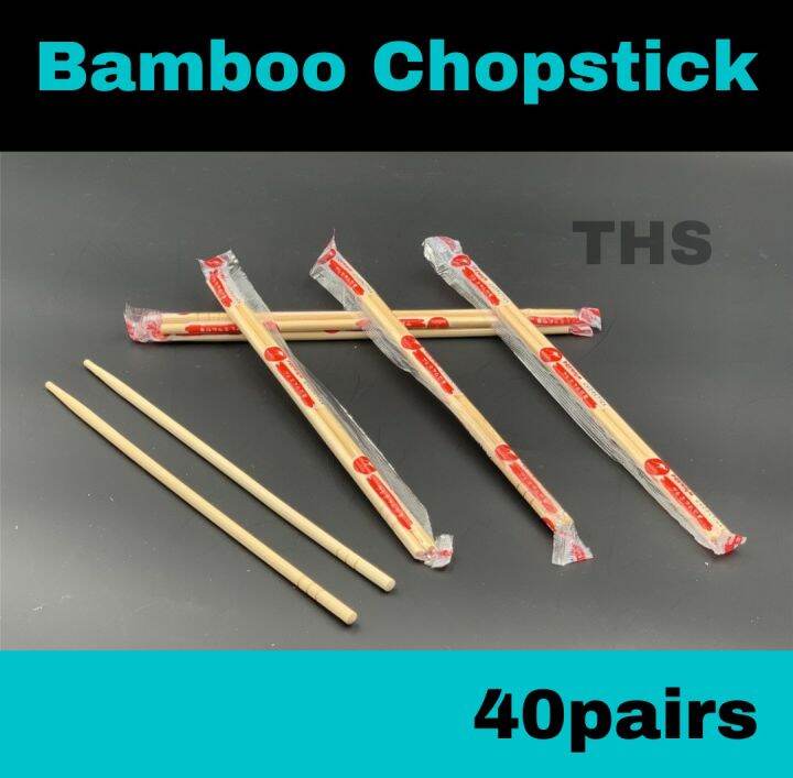 THS Wallaby Bamboo Chopstick [ 40pairs ] Hygienic Economy Chopstick