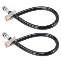 2X Car Truck 1/2 inch Male Thread Rubber Inflating Hose Air Tire Inflator 16.3 inch