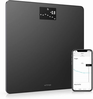 Withings Body Smart Weight &amp; BMI Wi-Fi Digital Scale, with smartphone app, Black