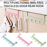 Over-The-Door Hook Rack Metal 5 Hooks Hanger Storage Holder Hanging Coat Hat For Kitchen Bathroom Bedroom