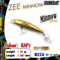 อุปกรณ์ตกปลา SOTELO - รุ่น ZEE MINNOW M23A (110mm) เหยื่อปลั๊ก เหยื่อปลอม