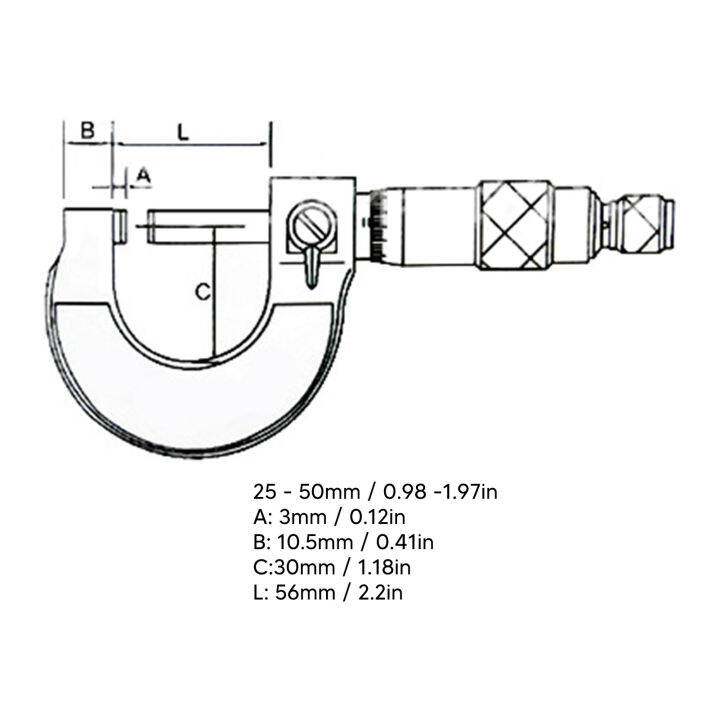 Micrometer, Micrometer Measuring Tool Alloy Surface Mechanical Structure for Shape Tolerances
