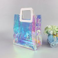 【CC】 Transparent Tote Holographic Color Shopping Multi-purpose Large-capacity One-shoulder Handbag