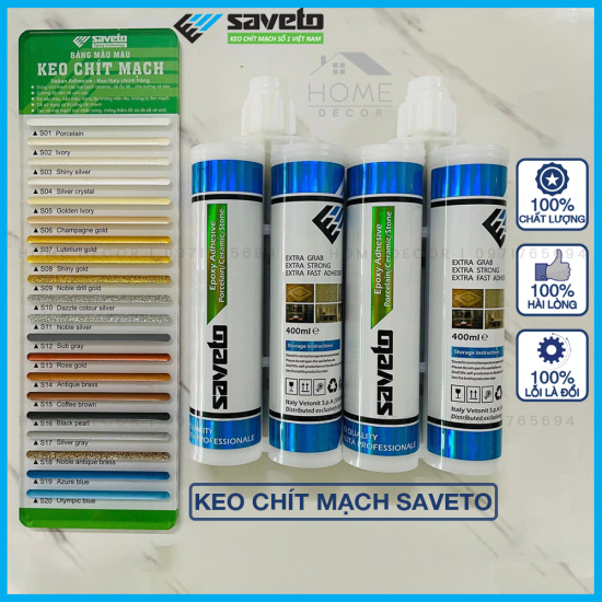 Bộ 5 chai keo chít mạch saveto - ảnh sản phẩm 1