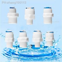 RO Water Straight Pipe Fitting 1/4 3/8 OD Hose 1/8 quot; 1/4 quot; 1/2 quot; 3/8 quot; BSP Male Thread Plastic Quick Connector System Water Purifies