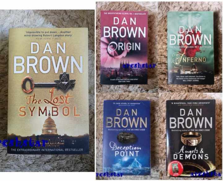 Dan Brown Books (Trade Paperback) - Deception Point, Origin , Angels ...