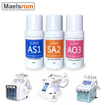 3Pcs Aqua Peel Solution For Hydrogen Oxygen Small Bubble Machine Skincare Cleansing Dermabrasion Beauty Salon Use AS1 SA2 AO3