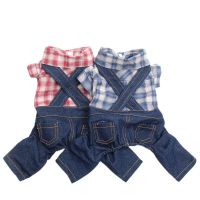 Boy Dog Cat Jumpsuit Rompers Plaid Design Pet Puppy Shirts Spring/Summer Clothing Apparel Clothing Shoes Accessories Costumes