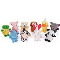 10ชิ้นการ์ตูนสัตว์ Boneka Jari Tangan ชีวภาพของเล่นน่ารัก Plush เด็กโปรดปรานตุ๊กตาเด็กหญิงเด็กชาย Boneka Jari Tangan S