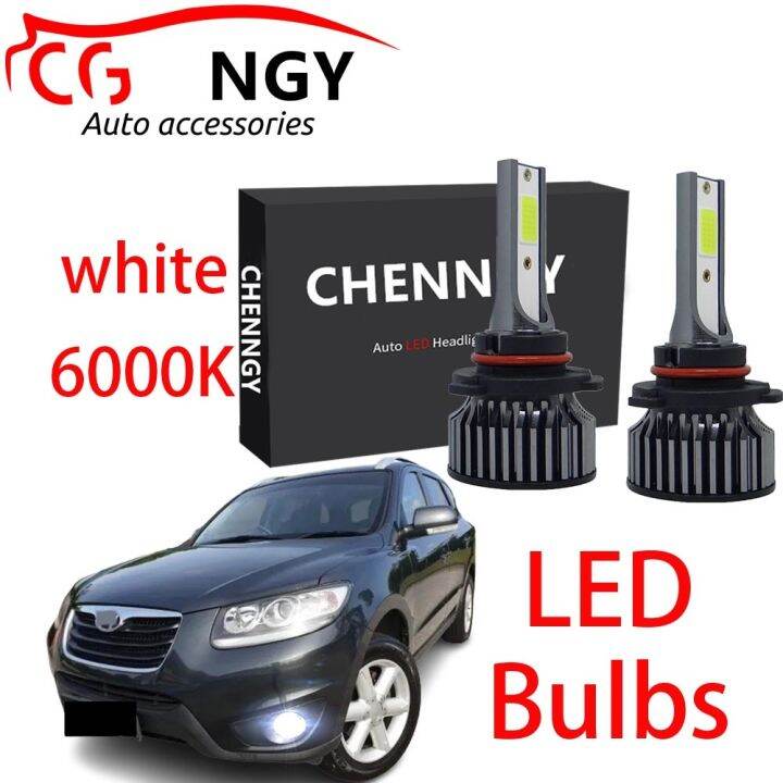 For Hyundai Santa Fe 2010 2011 2012 6000K Combo LED Fog Lamp Light Kit