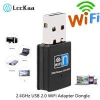 LccKaa Adaptor Wifi USB Nirkabel Mini 802.11N 150/300Mbps USB 2.0 Penerima Kartu Jaringan Dongle untuk Laptop Desktop Windows MAC