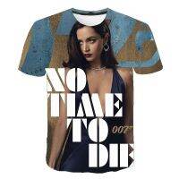 007:No Time To Die Cool Action Movie 3D Print Short Sleeve T-shirt Summer Fashion Male Streetwear Tops Tees Sexy Lady T-shirts