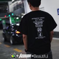 Attitude Japan JDM เสื้อยืดแขนสั้น ลายจรวด กระต่าย Toyota 86 BRZ ผ้าฝ้ายแท้S-5XL