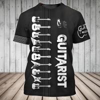 Summer mens T shirt guitar graphic 3D fashion T-SHIRT T-SHIRTS tee