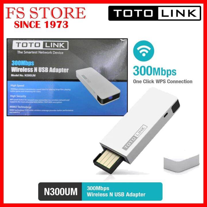 Mini USB WiFi Adapter - 300Mbps Wireless Network Dongle For Windows CE, 2000, XP, Vista, 7, 8, 10 - Plug & Play For Set-Top Box, IPTV, PC