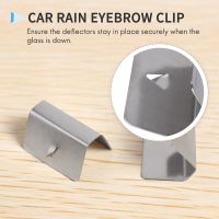 10 Pcs Car Rain Eyebrow Clip Wind Rain Deflector Metal Fitting Clips Replacement for Heko G3 Send Clip