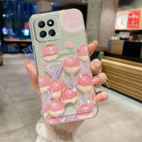 เคสลายดอกไม้ผีเสื้อสุดหรูสำหรับ Honor X6a ลายน่ารัก4G นิ่มโปร่งใสกระเป๋าใส่บัตรเคสโทรศัพท์ให้เกียรติ X6A X8A X9A X7A X8 X9 4G 5G X7ฝาหลังบวกกับ X5 2023