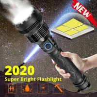 Camping &amp; Hiking Torch Light Quad-Core ที่มีประสิทธิภาพที่สุดไฟฉาย LED XLamp XHP70.2 Zoomable 3โหมดไฟฉาย LED 18650หรือ26650ตะเกียงตั้งแคมป์