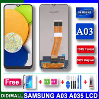 อะไหล่หน้าจอ LCD สำหรับ Samsung Galaxy 100%,ผ่านการทดสอบแล้ว A03สำหรับ Galaxy A03 A035F SM-A035F/DS หน้าจอสัมผัส