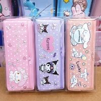 【6】 Foreign trade Kuromi Melody cinnamon dog double-layer pencil bag cute pet anime student stationery storage batch