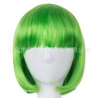 Cosplay wig neat bang Bob high-temperature wire grass green students found cargo 16 color hair short hair female