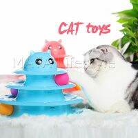 MAYA รางบอล ตาโต ของเล่นแมวทรงโดม รางบอล 4 ชั้น Cat play plate