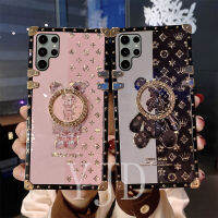 เคส YJD สำหรับ S23 Samsung S23พิเศษ + เคสโทรศัพท์แหวนเพชรรูปหมีน้อยกันกระแทก