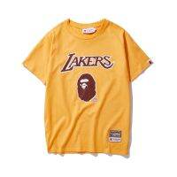 BAPE NBA ฤดูร้อนชายและหญิงบวกขนาดลำลองแขนสั้นเสื้อยืด M-3XL