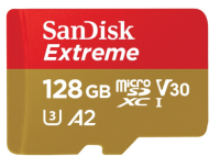 SanDisk Extreme MicroSDXC UHS-I A2 128GB (SDSQXAA-128G-GN6MN) reads 190MB/s writes 90MB/s