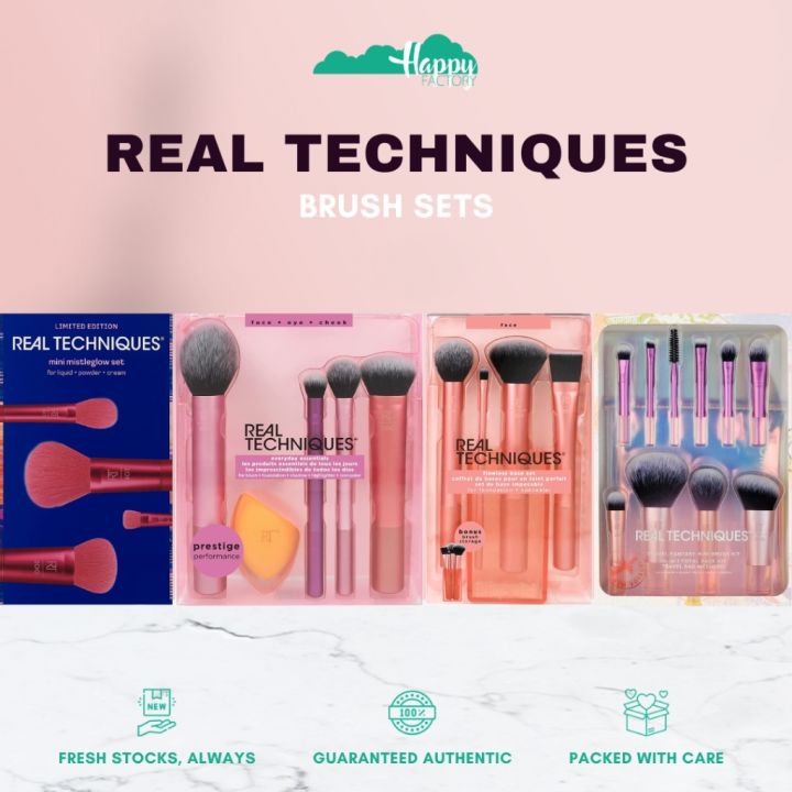 Real Techniques Limited Edition High Shine Mini Brush Kit, Travel