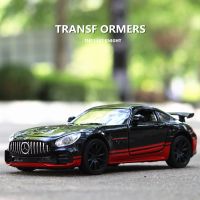 [AhQ ornaments] 1:32 AMG GTR ล้อแม็กรถสปอร์ตรุ่นดึงกลับด้วยแสงเสียง D Iecasts D Iecast โลหะของเล่นยานพาหนะคอลเลกชันเด็กของเล่นของขวัญ