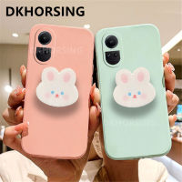 DKHORSING ผิวสัมผัสเคสโทรศัพท์สำหรับ OPPO Reno 10 / Reno10 Pro / Reno10 Pro + ขาตั้งกระต่ายน่ารักการ์ตูนปลอกอ่อนซิลิโคน Oppo Reno 10 5G เคสกันชน OPPO Reno 10 Pro Plus 5G