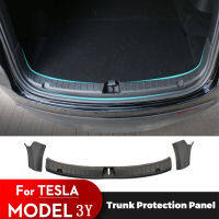 Trunk Sill Plate Cover TPE Rubber Protector สำหรับ Tesla รุ่น Y รุ่น3 Threshold Bumper Guards Anti-Dirty Pad ป้องกันรอยขีดข่วน