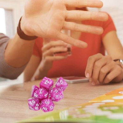 ；。‘【； 15Pcs/Set Multicolour Dice Set Polyhedral Dice Dragons Game Table Playing Games Role Playing Dragons Board Game Multiple Dice